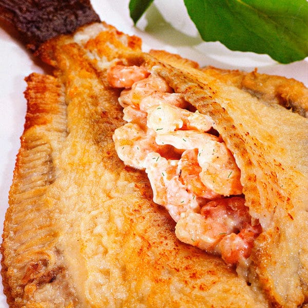 камбала фаршированная креветками
