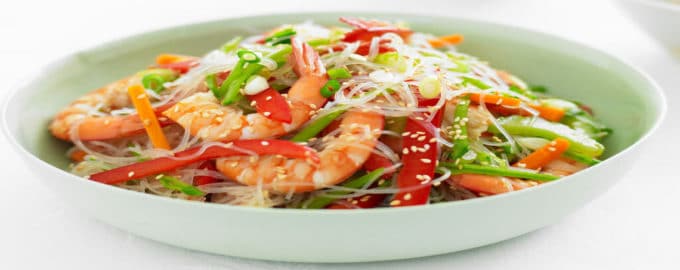 салат с креветками