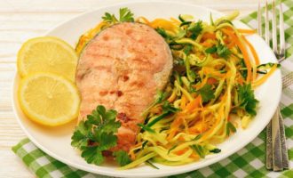 семга с овощами