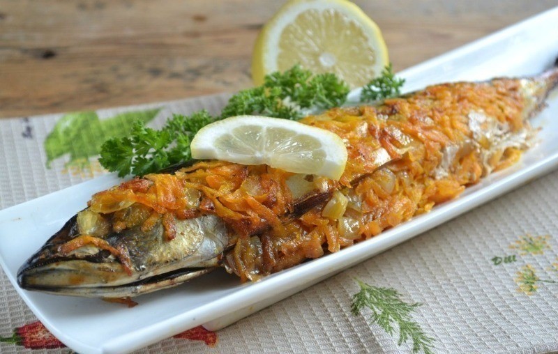 запеченная скумбрия 