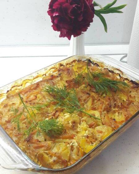 картофельная запеканка с морковью 
